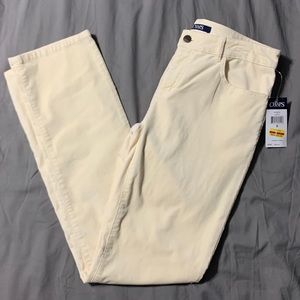Chaps Straight Leg Pants in Cream